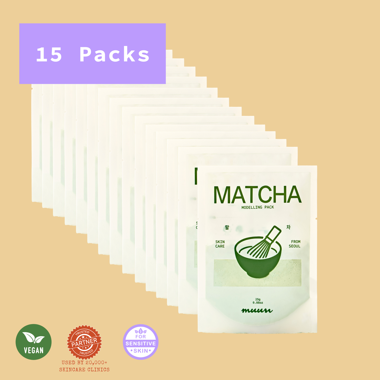 Matcha Mask Refill Bundle – 15 Masks
