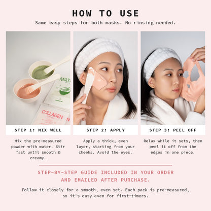 Matcha & Collagen Modelling Mask Mix Bundle