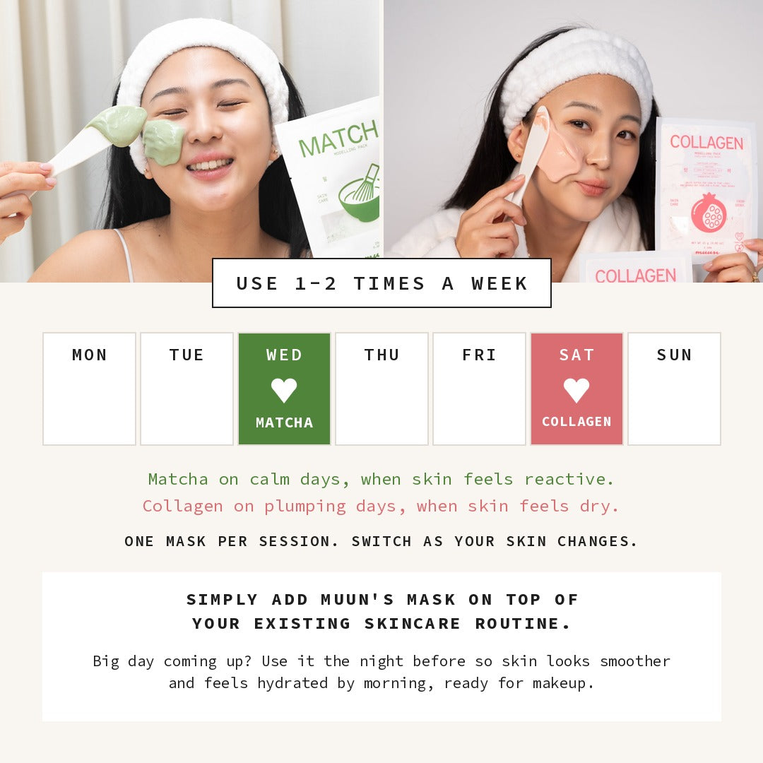Matcha & Collagen Modelling Mask Mix Bundle
